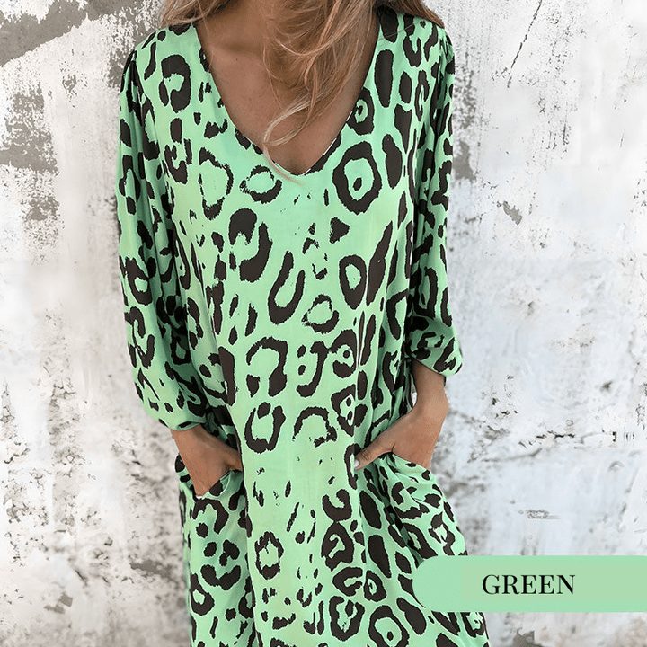 Claudine | Leopard Safari Dress