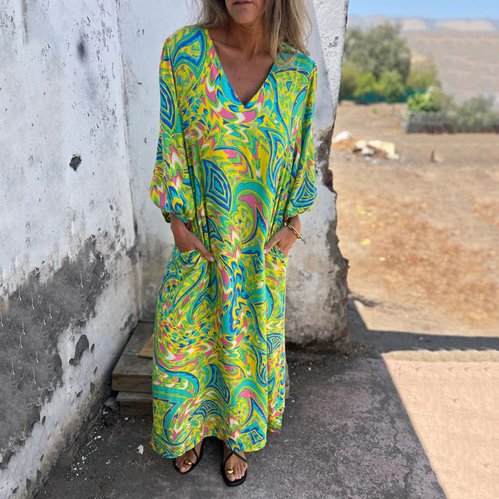 Hailey | Abstract Boho Maxi